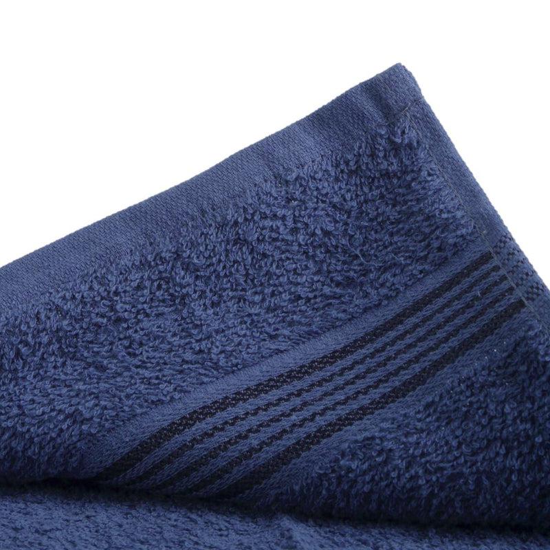 Buy Bodil Bath Towel (Navy Blue & Beige) - Set Of Two Bath Towels from Vaaree