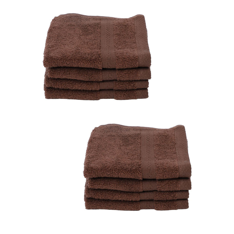 Buy Miorah Face Towel (Brown) - Set Of Eight Hand & Face Towels from Vaaree