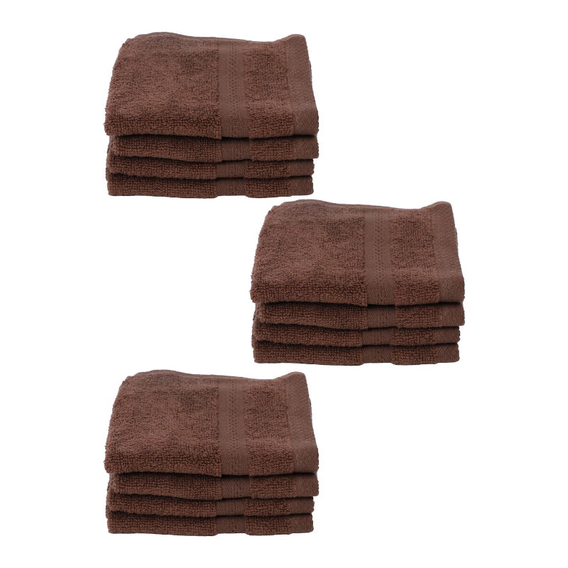 Buy Miorah Face Towel (Brown) - Set Of Twelve Hand & Face Towels from Vaaree