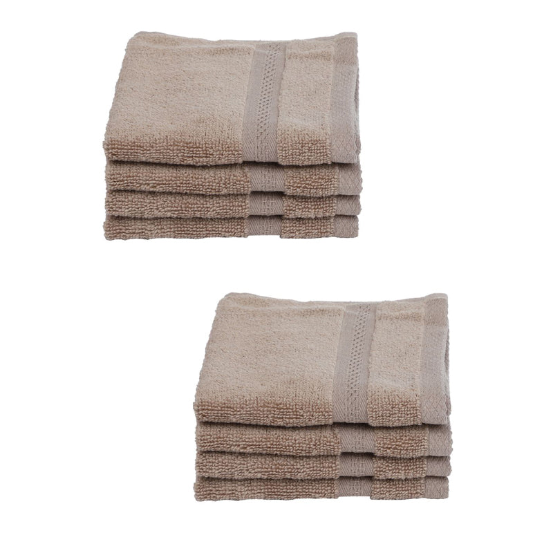 Buy Miorah Face Towel (Beige) - Set Of Eight Hand & Face Towels from Vaaree