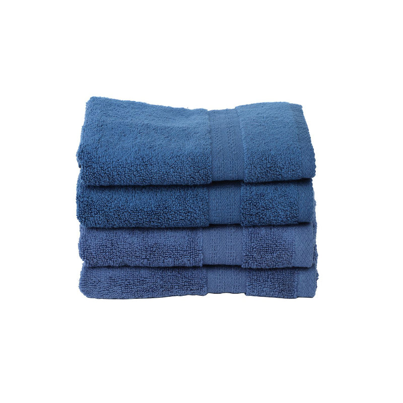 Buy Miorah Hand Towel (Blue) - Set Of Four Hand & Face Towels from Vaaree