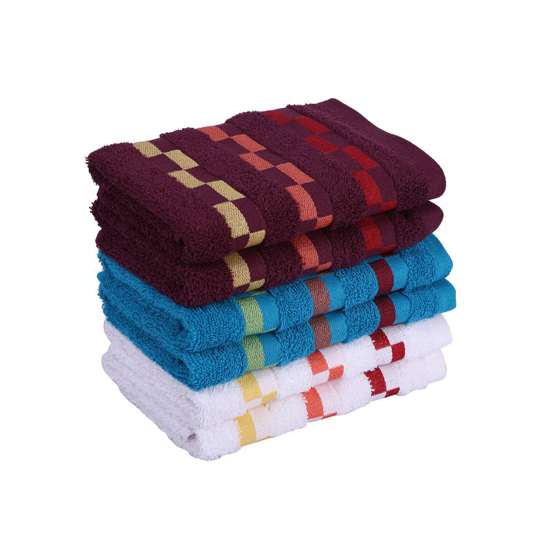 Buy Aneva Delpha Hand Towel - Set Of Six Hand & Face Towels from Vaaree