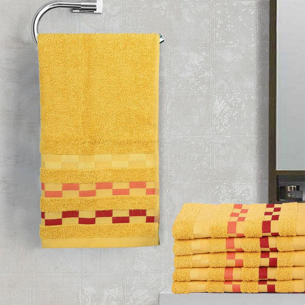 Buy Delpha Hand Towel (Yellow) - Set Of Six Hand & Face Towels from Vaaree