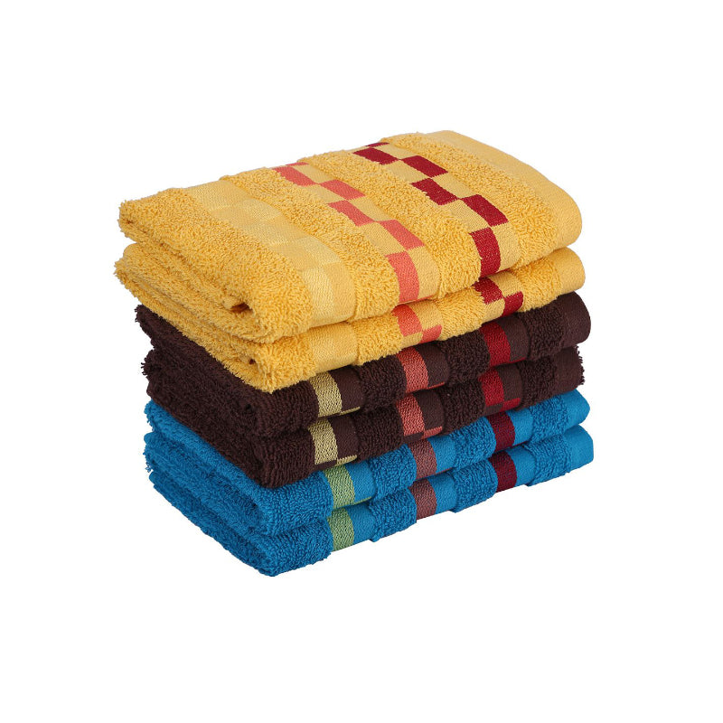 Buy Mosa Delpha Hand Towel - Set Of Six Hand & Face Towels from Vaaree