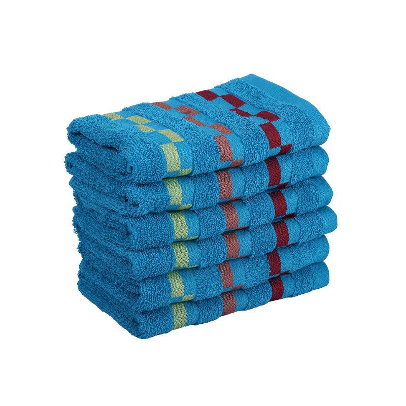 Buy Delpha Hand Towel (Light Blue) - Set Of Six Hand & Face Towels from Vaaree