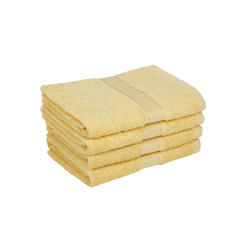 Buy Eva Quick Dry Hand Towel (Yellow) - Set Of Four Hand & Face Towels from Vaaree