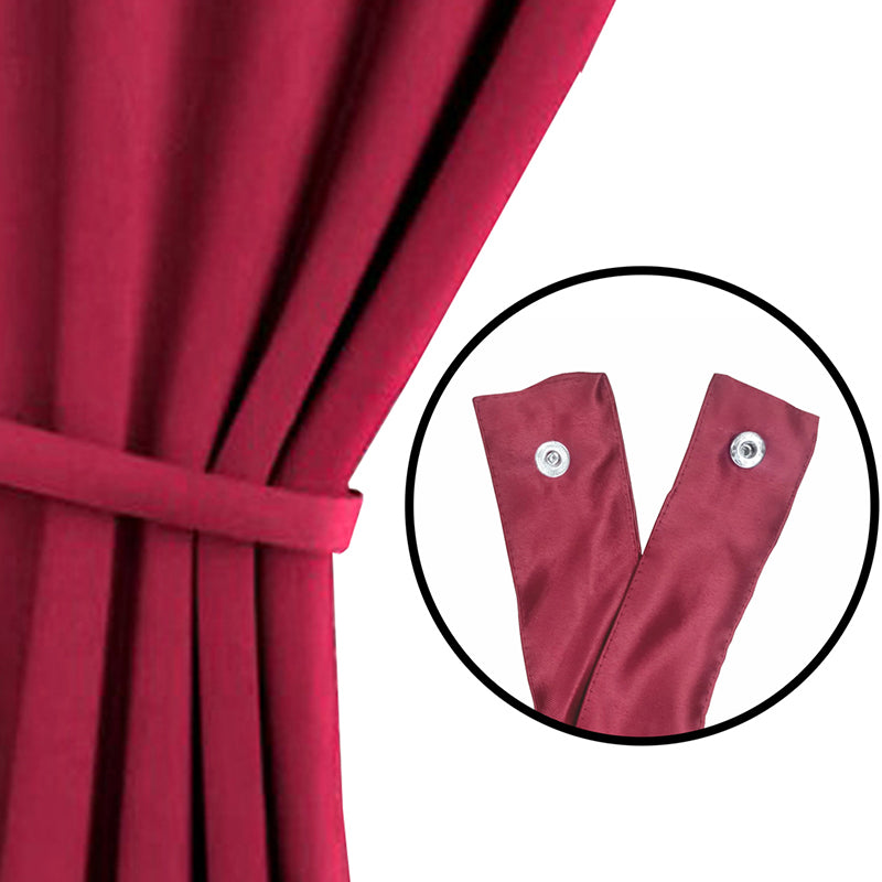 Buy Nigel Blackout Curtain (Maroon) - Set Of Two Curtains from Vaaree