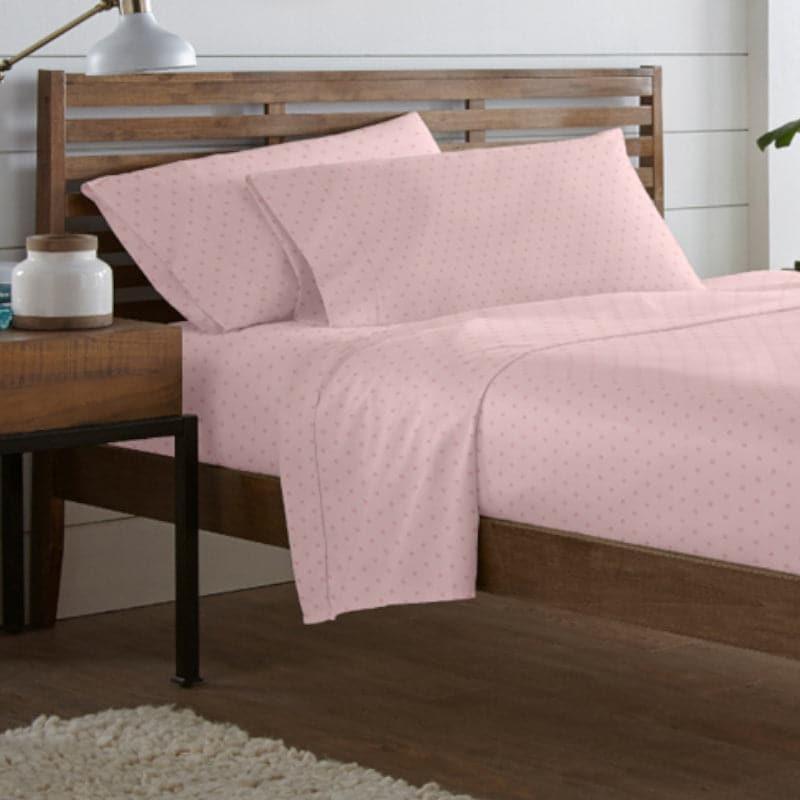 Buy Azva Swiss Dot Bedsheet - Rose Bedsheets from Vaaree