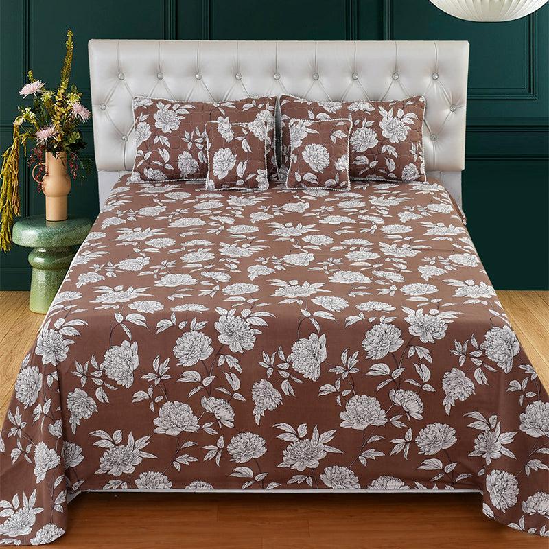 Buy Sumera Pompom Laced Floral Bedding Set - Five Piece Set Bedding Set from Vaaree