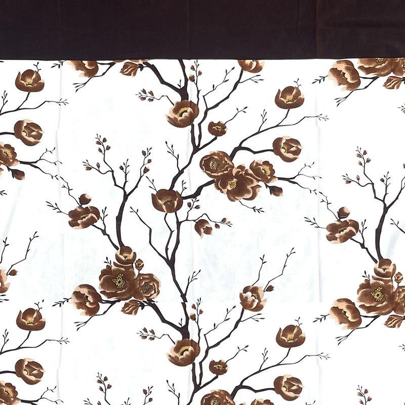 Buy Fern Floral Curtain (Brown) - Set Of Three Curtains from Vaaree