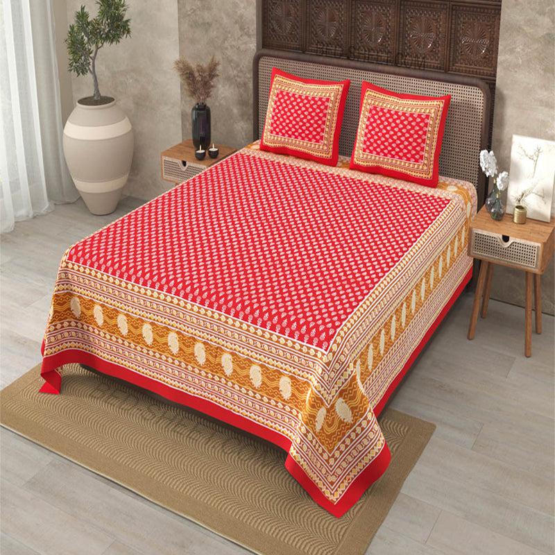 Buy Chann Ethnic Bedsheet Bedsheet - Red Bedsheets from Vaaree