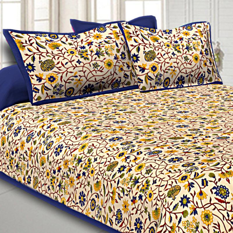 Buy Vihaan Ethnic Bedsheet - Yellow Bedsheets from Vaaree