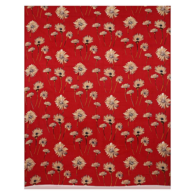 Buy Pansy Floral Bedsheet - Red Bedsheets from Vaaree