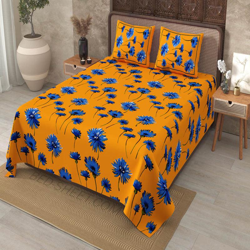 Buy Nilgiri Floral Bedsheet - Yellow Bedsheets from Vaaree