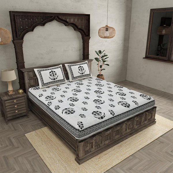 Buy Changla Ethnic Bedsheet - Grey Bedsheets from Vaaree