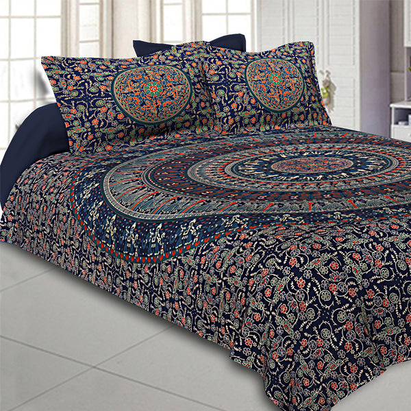 Bedsheets - Rosho Mandala Bedsheet - Multicolor