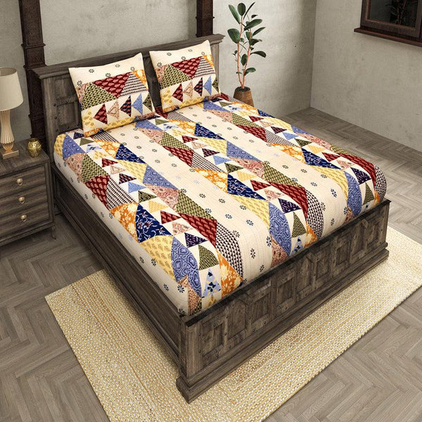 Buy Narsi Abstract Bedsheet - Multicolor Bedsheets from Vaaree