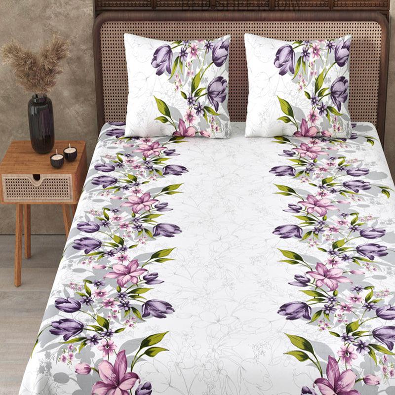 Buy Navin Floral Bedsheet - White Bedsheets from Vaaree