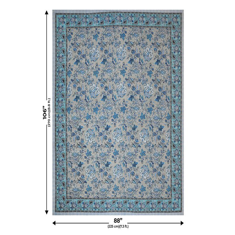 Buy Dahlia Floral Bedsheet - Blue Bedsheets from Vaaree