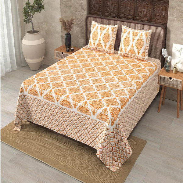 Buy Dhutha Ethnic Bedsheet - Yellow Bedsheets from Vaaree