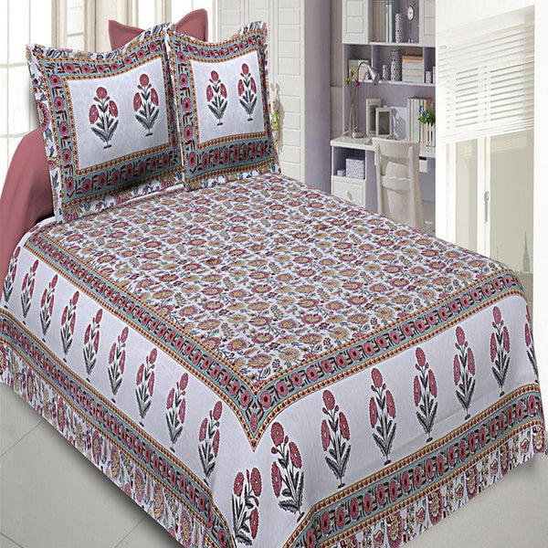 Buy Loka Ethnic Bedsheet - Red Bedsheets from Vaaree