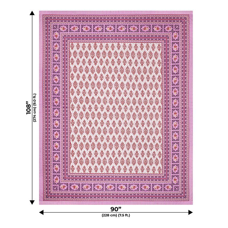 Buy Mahat Ethnic Bedsheet - Pink Bedsheets from Vaaree