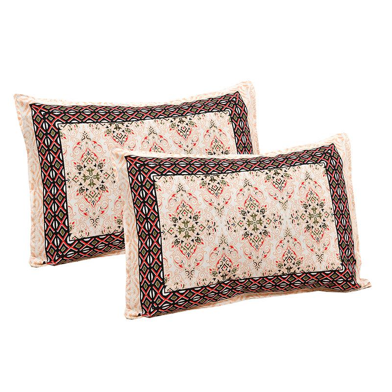 Buy Rakta Ethnic Bedsheet - Peach Bedsheets from Vaaree