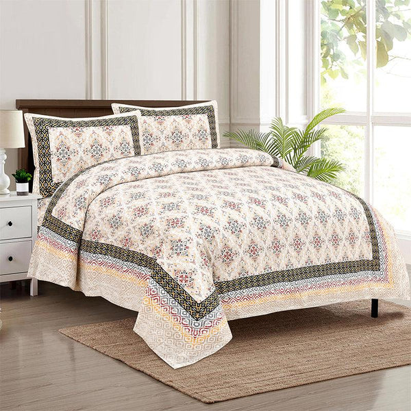 Buy Rakta Ethnic Bedsheet - Ivory Bedsheets from Vaaree