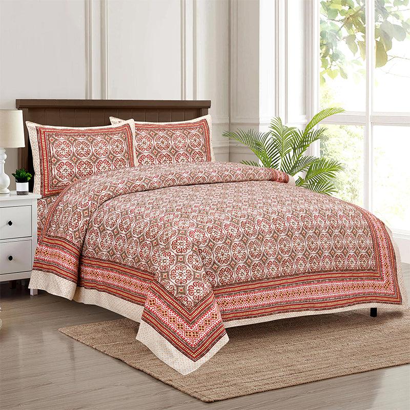 Buy Drona Ethnic Bedsheet - Pink Bedsheets from Vaaree