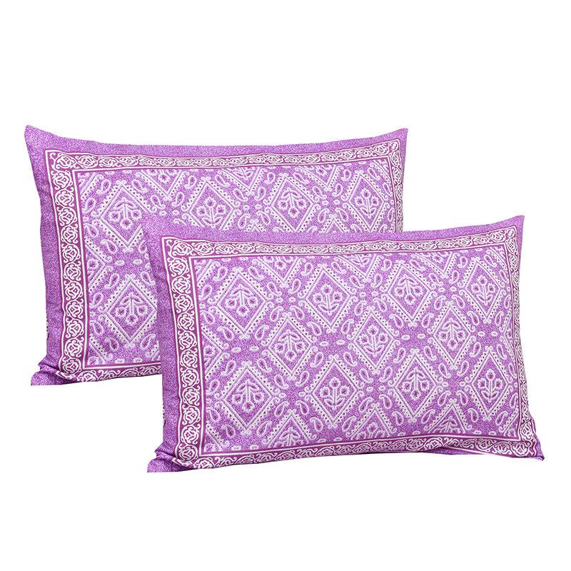 Buy Avighna Ethnic Bedsheet - Purple Bedsheets from Vaaree