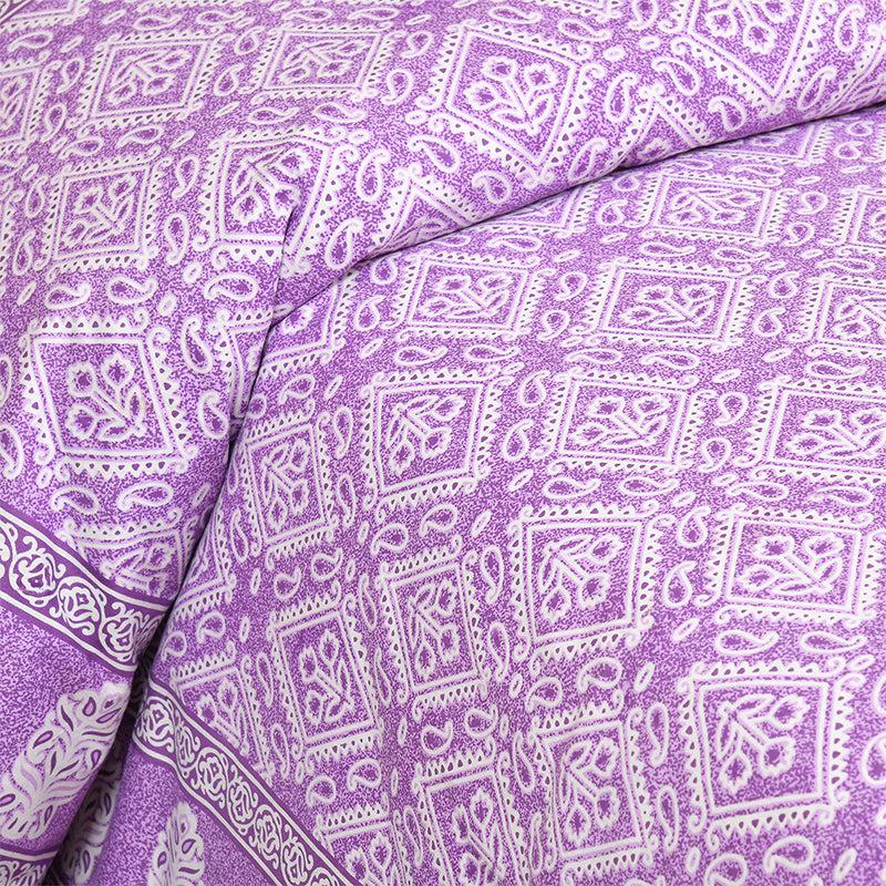 Buy Avighna Ethnic Bedsheet - Purple Bedsheets from Vaaree