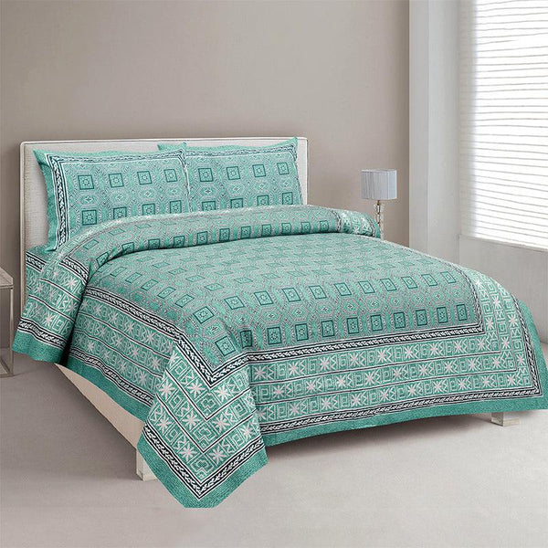 Buy Shara Ethnic Bedsheet - Green Bedsheets from Vaaree