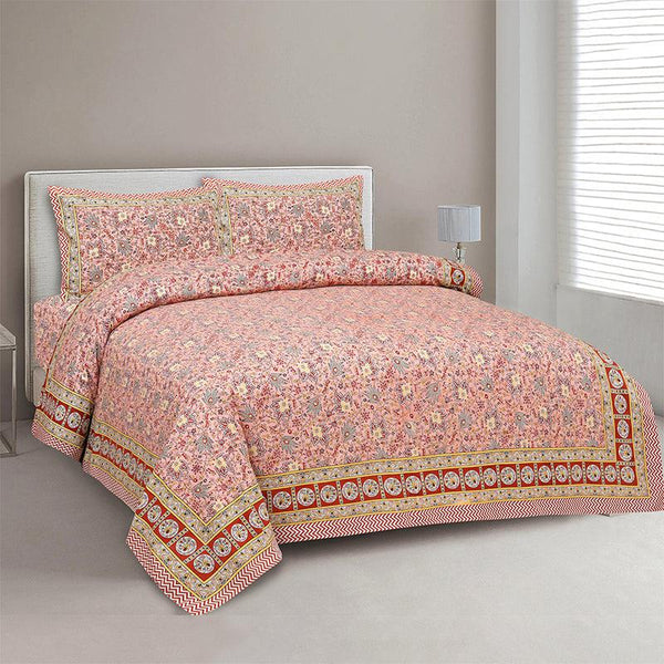 Buy Yagna Ethnic Bedsheet - Peach Bedsheets from Vaaree