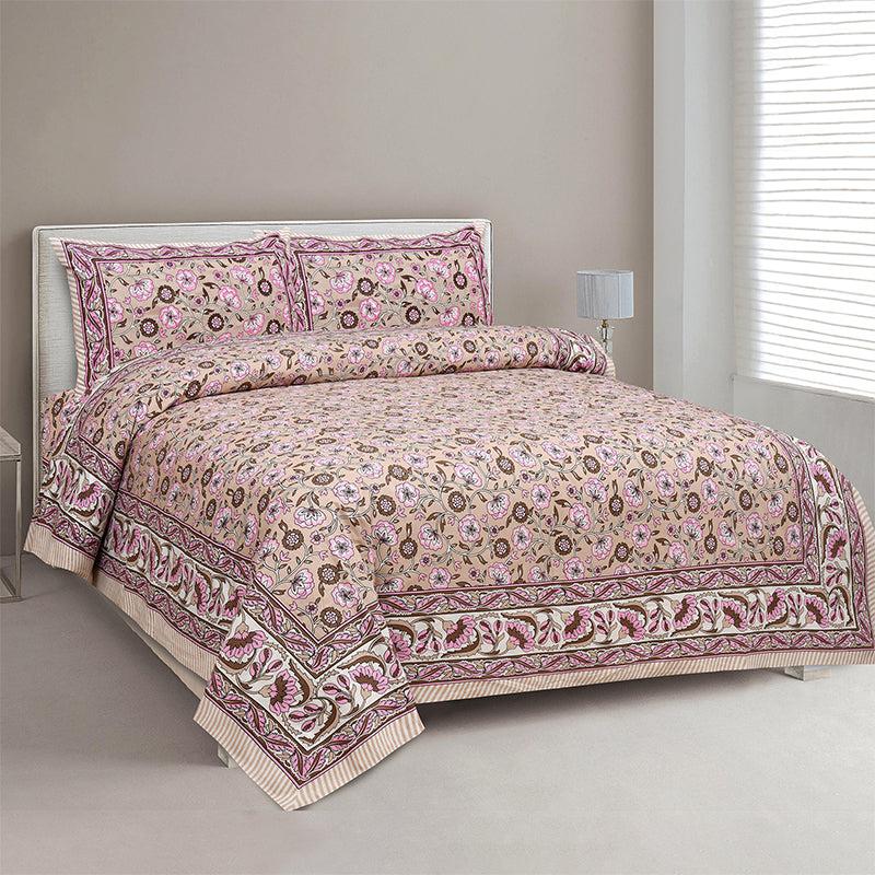 Buy Vahana Ethnic Bedsheet - Pink Bedsheets from Vaaree