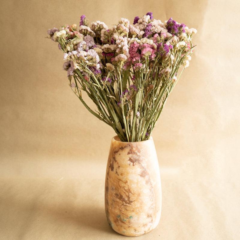 Buy Dried Statice Gypsophila Flower Bunch - Set Of Fifteen Artificial Flowers from Vaaree