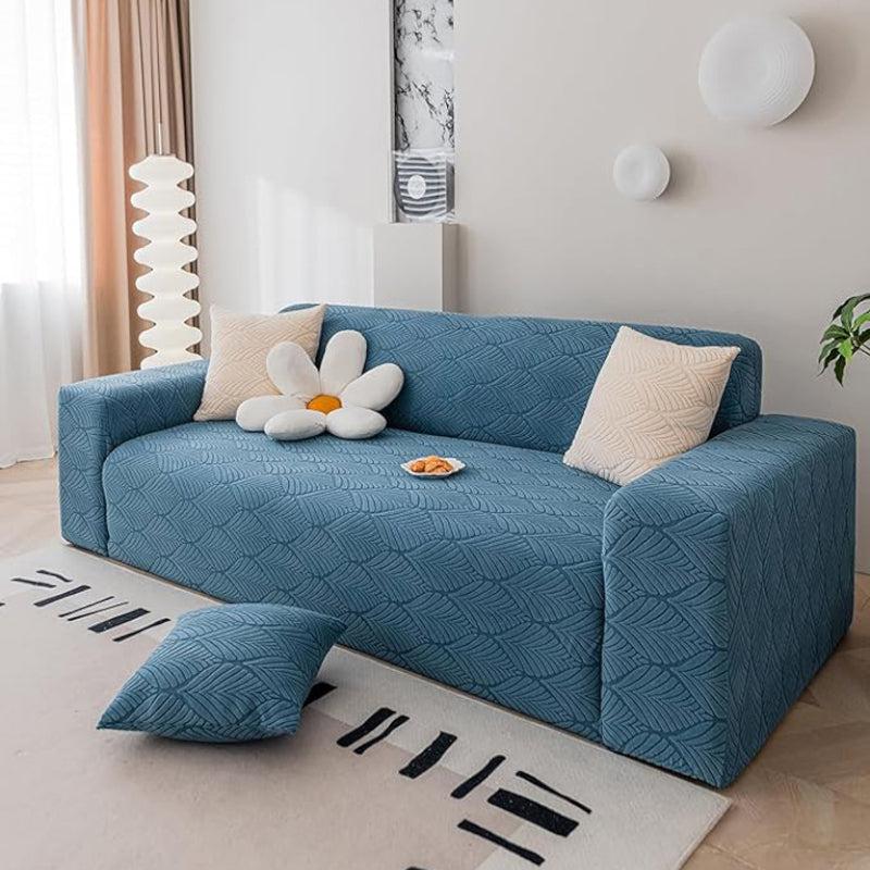 Buy Daina Jacquard Sofa Cover - Blue Sofa Cover from Vaaree