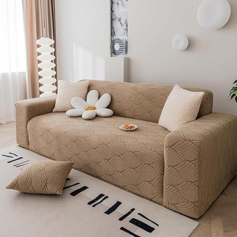 Buy Daina Jacquard Sofa Cover - Camel Sofa Cover from Vaaree