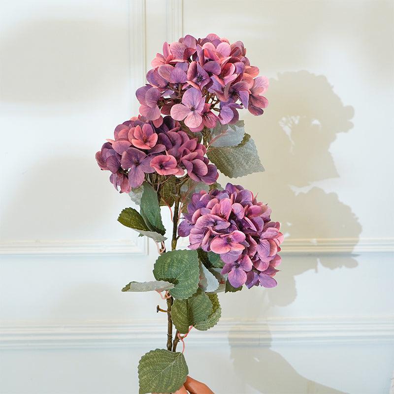 Buy Faux Autumn Panicle Hydrangea Flower Stick (Maroon) - 34 CM Artificial Flowers from Vaaree