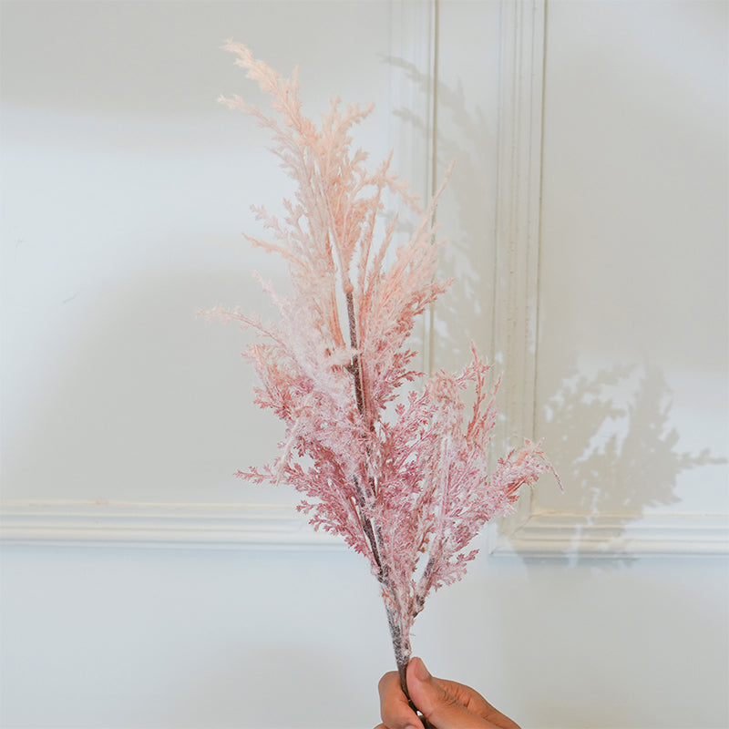 Buy Faux Asparnagus Pampas Flower Stick (Pink) - 25 CM Artificial Flowers from Vaaree