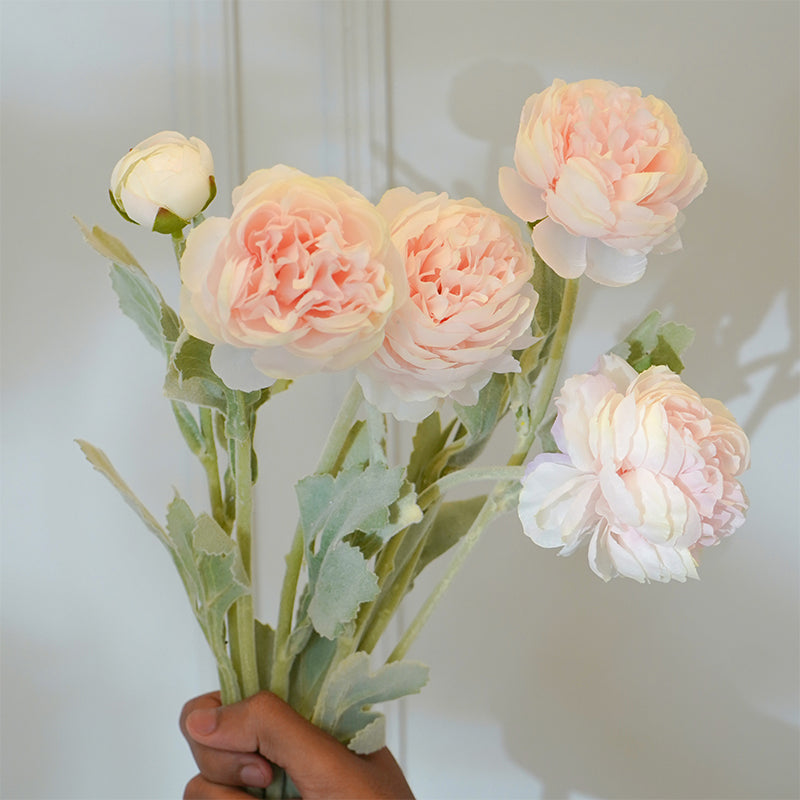 Buy Faux Light Pink Peony Flower Stick (20 CM) - Set Of Two Artificial Flowers from Vaaree