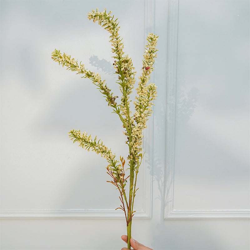 Buy Faux Autumn Amaranthus Millet Grass Flower Stick (White) - 35 CM Artificial Flowers from Vaaree