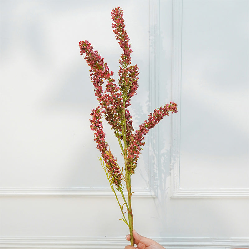 Buy Faux Autumn Amaranthus Millet Grass Flower Stick (Red) - 35 CM Artificial Flowers from Vaaree