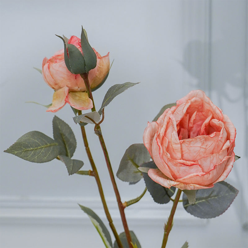 Buy Faux Round Peony Flower Stick (Peach) - 29 CM Artificial Flowers from Vaaree