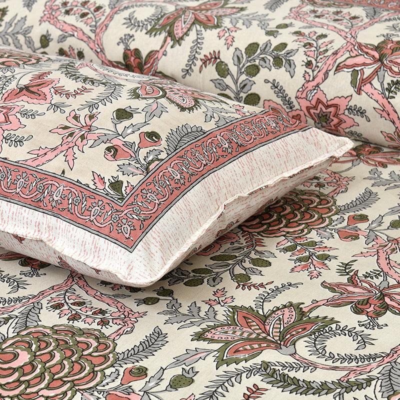 Buy Dupiyaa Printed Bedsheet - Pink Bedsheets from Vaaree