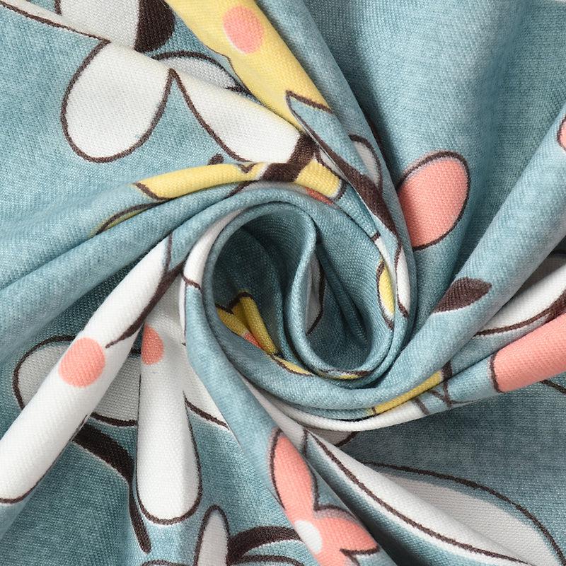 Bedsheets - Sorrel Floral Bedsheet - Blue Grey