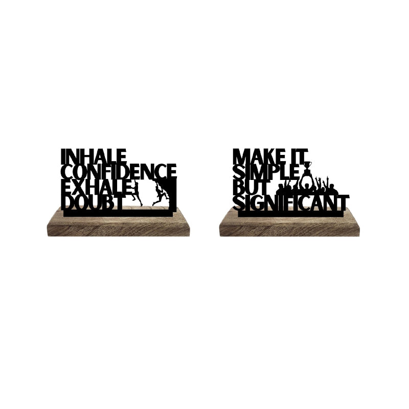 Buy Simplicity with Significance Typography Showpiece - Set Of Two Showpiece from Vaaree