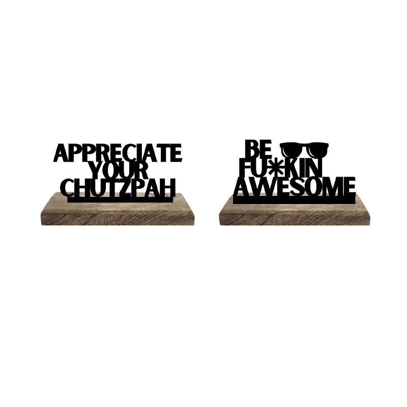 Buy Boldness & Badassery Typography Showpiece - Set Of Two Showpiece from Vaaree