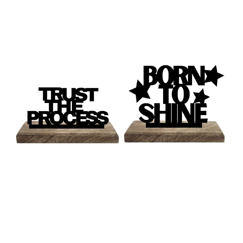 Buy Path to Radiance Typography Showpiece - Set Of Two Showpiece from Vaaree