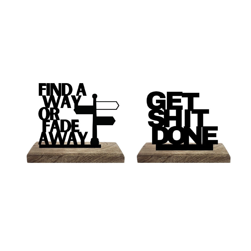 Buy Resolve & Persistence Typography Showpiece - Set Of Two Showpiece from Vaaree