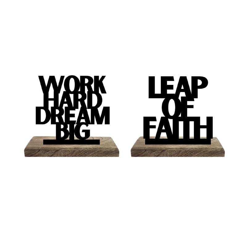 Buy Dreaming with Purpose Typography Showpiece - Set Of Two Showpiece from Vaaree